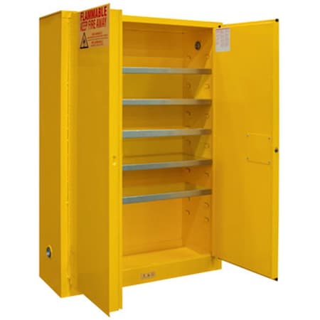 Durham Mfg Durham Manufacturing 1030MPI-50 30 gal FM Approved Flammable Safety Manual Close Storage Cabinet; Safety Yellow 1030MPI-50